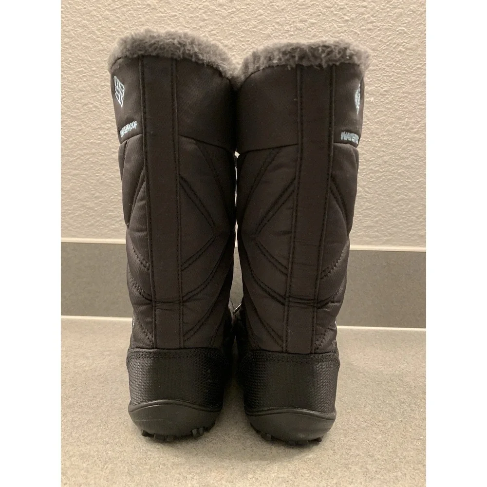 Columbia Minx Mid III Waterpoof Omni-Heat Winter Boots Black Girls Youth Size 4‎